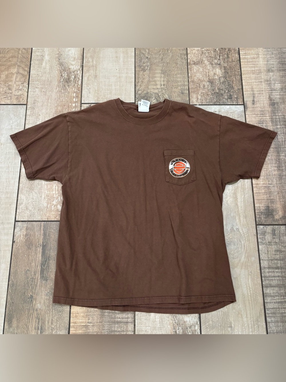 Vintage Y2K  2008 Harley Davidson brown pocket tshirt Size XL 55th Anniversary